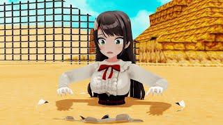 [Alternative outfit 1] Subaru in the sinking sand of Shifting Sand Land (MMD Quicksand Animation)