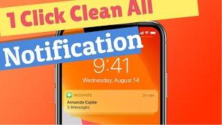 How to clear all notifications on iPhone ios 13  2020 | just 1 click