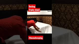 Beding triple sheet #housekeeping #makeuproom #hk #shorts