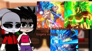 Universe 6 and Universe 11 reacts to Gogeta vs Broly