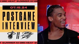 Josh Christopher Postgame Interview | Miami HEAT vs. Thunder | July 15, 2024