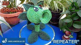 How to make "Repeater" from "Plants vs Zombies" 3D Origami  | "Repetidora" de "Plantas vs Zombies"