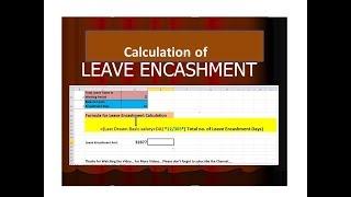 Leave Encashment Calculation