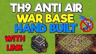 TH9 Hand Built Anti Air War Base With Link - Clash of Clans 2020