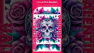 12 Floral Sugar Skull Clipart Bundle, Glitter Sugarskull Sublimation Design, Skeleton Rose Png, D...