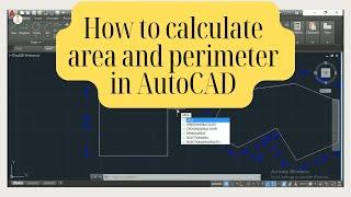 How to calculate area and perimeter in AutoCAD | Area Command in AutoCAD | AutoCAD Tutorial