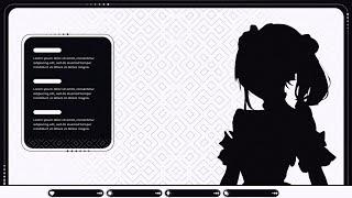 White and Black Tesselate Vtuber Stream Pack Chatting Overlay