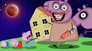 At night Mummy Pig becomes a monster, a zombie in the bedroom | Peppa Pig Funny Animation