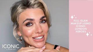 Full Glam Makeup look using ICONIC London Heroes 