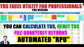 How to Calculate TDS in Excel FY 2021-22 | TDS Calculation | 24Q |26Q | Automated RPU | SVJ Academy
