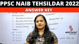 Answer key  of Naib Tehsildar 2022