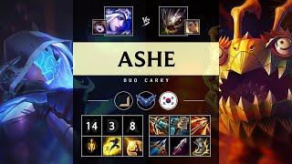 Ashe ADC vs Kog'Maw: Triple Kill, Legendary - KR Diamond Patch 14.24