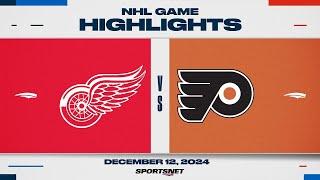 NHL Highlights | Red Wings vs. Flyers - December 12, 2024