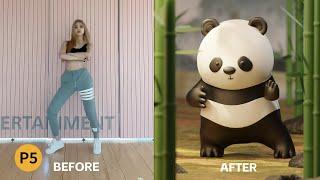 Panda Dance Blender Tutorial: P5-AI Mocap Fbx Remapping | Make your model dancing