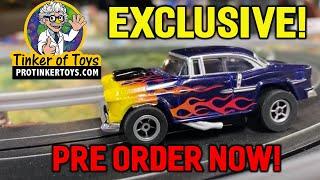 ProTinkerToy.com EXCLUSIVE 1955 Chevy Bel Air w/Flames Slot Car 1:64 | CP7726 | Auto World