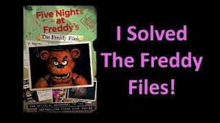 I Solved The Freddy Files! | Five Nights at Freddy's Theory