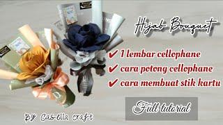 CARA MEMBUAT BUKET HIJAB || DIY BUKET HIJAB SEGI EMPAT || DIY HIJAB BOUQUET