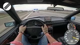FULL VIDEO‼️Mercedes-Benz w124 500e TOP SPEED ON AUTOBAHN IN GERMANY️ @TopSpeedGermany