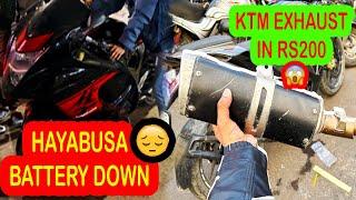 Installed Ktm rc390 exhaust in Rs200 | Hayabusa ka battery dead ‍️