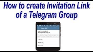 How to create Invitation Link in Telegram Group ! How to add friends in Telegram Group