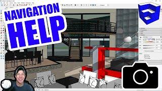 CAMERA STUCK IN WALLS? SketchUp Q&A - How do I navigate the interiors of buildings in SketchUp?!?