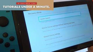How to enable Recovery Mode on the Nintendo Switch