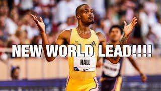Quincy Hall Drops World Lead Running 43.80!!!