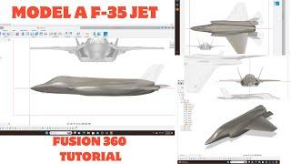 Learn how to model an F-35 jet in Fusion 360 beginner to advance.  Fusion 360 tutorial. Part 2