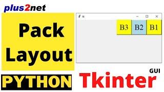 Tkinter pack layout manager with option fill side expand anchor to place widgets in different places
