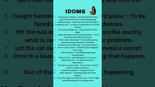 15 Common English Idioms You Need to Know #idoms #phrases #learnenglish #englishphrases