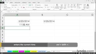 Excel Tutorial - Instantly enter today's date or time in Excel