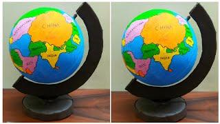 Globe Model for school project | 3d globe model for school project Easy | working model of globe