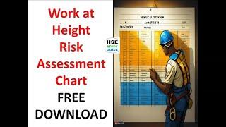 Work at Height Risk Assessment Chart | Free Download @hsestudyguide