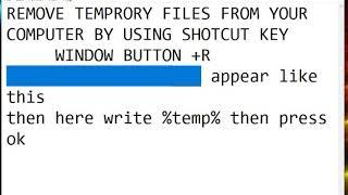 How to remove temporary files from your computer | all information zone |#temporaryfiles