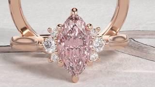 Larsen Jewellery bespoke pink sapphire engagement ring