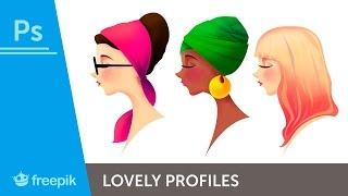 Illustration: Draw Character's Profiles (beginner) | Freepik