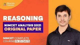 NIMCET 2021 all 40 question solution  | REASONING PART |