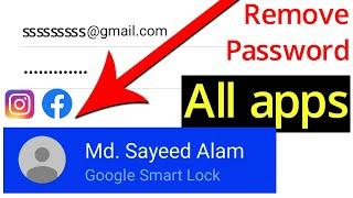 How to turn off google smart lock | Remove all account and all password | English tutorial