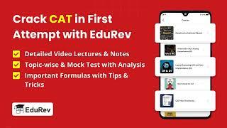 Crack CAT in first attempt with EduRev App #catpreparation #cat2023