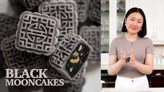 Black Snowy Mooncakes (Black Sesame & Walnut) | 黑芝麻核桃冰皮月饼