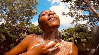 This is How African Girls Bath in the Village