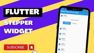 Flutter Stepper Widget Tutorial