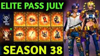 JULY ELITE PASS FREE FIRE 2021 | SEASON 38 ELITE PASS FREE FIRE