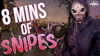 8 MINUTES OF MY BEST HUNTRESS SNIPES | Dead By Daylight