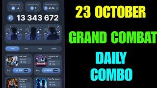 Grand Combat Daily Combo 22 & 23 October 2024 | Grand Kombat Daily Combo Card