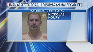 Bossier City man jailed on child porn, animal sex abuse charges