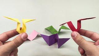 How to make Origami Flapping Bat | Animals Origami | Flying Origami