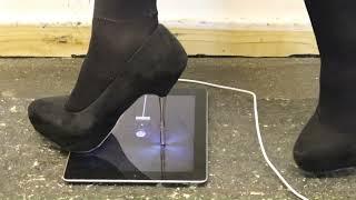 iPad crush with black metal tipped heels with shoe breakage and Snake Skin metal heels (Teaser)