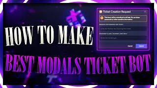 How to make Best V14 Modals Ticket bot with Buttons