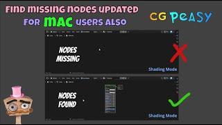 Blender find missing nodes updated for Mac also.